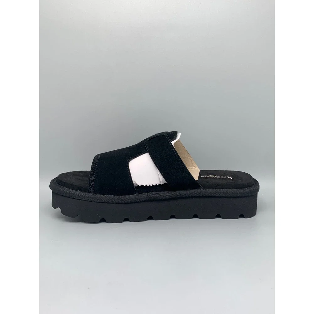 Koolaburra by UGG Tizz Slide Black Platform Sandals 1167751 Women's Sz 9.5